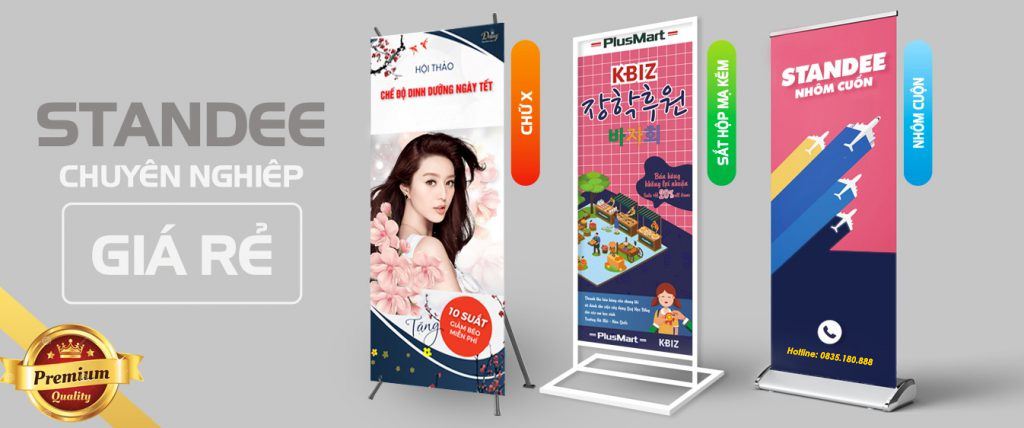 thiết kế, in ấn standee
