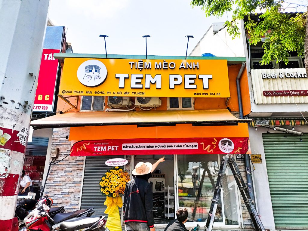 Thi công biển quảng cáo tại Long Thành Mỹ: biển đèn Led