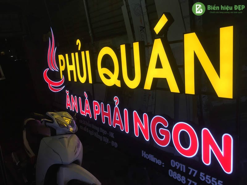 chữ hộp mica đèn led